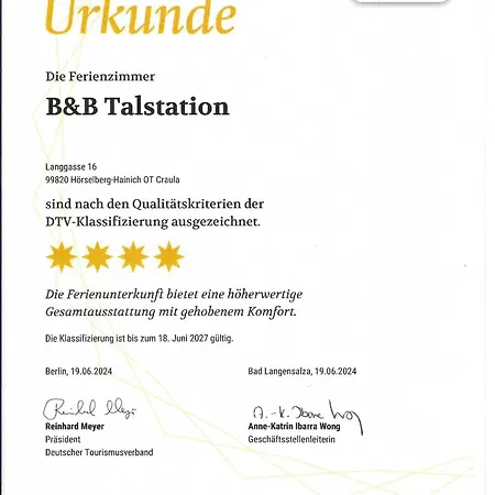 Talstation 4* Horselberg-Hainich